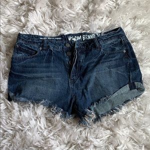 Dark wash jean shorts